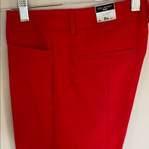 Express Columnist Slim Dress Pants - Red - 0R